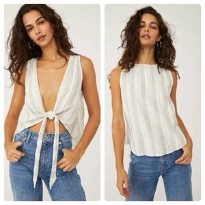 Free People “BY MY SIDE” Tie-Front top